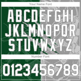 Custom Graffiti Pattern White Green-Gray Scratch 3D Performance T-Shirt