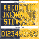 Custom Graffiti Pattern Gold-Navy Scratch 3D Performance T-Shirt