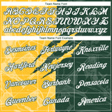 Custom Graffiti Pattern White Green-Gold Scratch 3D Performance T-Shirt