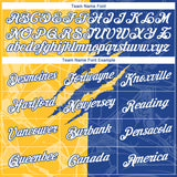 Custom Graffiti Pattern White Royal-Gold Scratch 3D Performance T-Shirt