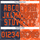 Custom Graffiti Pattern Orange-Navy Scratch 3D Performance T-Shirt