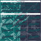 Custom Graffiti Pattern Navy-Teal Scratch 3D Performance T-Shirt