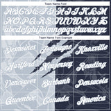 Custom Graffiti Pattern White Navy-Silver Scratch 3D Performance T-Shirt