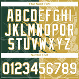 Custom Graffiti Pattern White Green-Old Gold Scratch 3D Performance T-Shirt