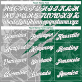 Custom Graffiti Pattern White Kelly Green-Gray Scratch 3D Performance T-Shirt