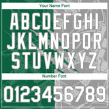 Custom Graffiti Pattern White Kelly Green-Gray Scratch 3D Performance T-Shirt