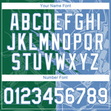 Custom Graffiti Pattern White Kelly Green-Light Blue Scratch 3D Performance T-Shirt