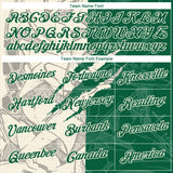 Custom Graffiti Pattern Kelly Green-Cream Scratch 3D Performance T-Shirt