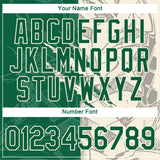 Custom Graffiti Pattern Kelly Green-Cream Scratch 3D Performance T-Shirt