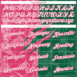 Custom Graffiti Pattern White Kelly Green-Neon Pink Scratch 3D Performance T-Shirt