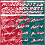 Custom Graffiti Pattern White Teal-Red Scratch 3D Performance T-Shirt