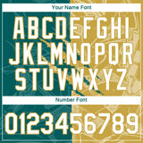 Custom Graffiti Pattern White Teal-Old Gold Scratch 3D Performance T-Shirt