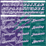 Custom Graffiti Pattern White Purple-Teal Scratch 3D Performance T-Shirt