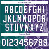 Custom Graffiti Pattern White Purple-Teal Scratch 3D Performance T-Shirt