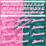 Custom Graffiti Pattern White Teal-Pink Scratch 3D Performance T-Shirt