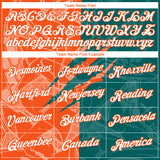 Custom Graffiti Pattern White Teal-Orange Scratch 3D Performance T-Shirt