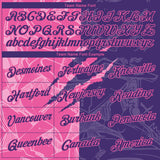 Custom Graffiti Pattern Purple-Pink Scratch 3D Performance T-Shirt