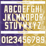 Custom Graffiti Pattern White Purple-Old Gold Scratch 3D Performance T-Shirt