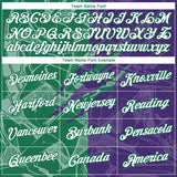 Custom Graffiti Pattern White Purple-Kelly Green Scratch 3D Performance T-Shirt