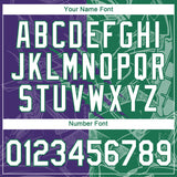 Custom Graffiti Pattern White Purple-Kelly Green Scratch 3D Performance T-Shirt