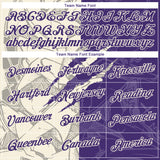 Custom Graffiti Pattern Purple-Cream Scratch 3D Performance T-Shirt