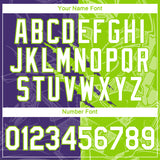 Custom Graffiti Pattern White Purple-Neon Green Scratch 3D Performance T-Shirt