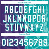 Custom Graffiti Pattern White Purple-Aqua Scratch 3D Performance T-Shirt