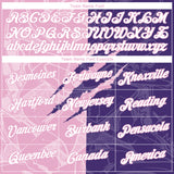 Custom Graffiti Pattern White Purple-Light Pink Scratch 3D Performance T-Shirt