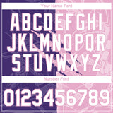 Custom Graffiti Pattern White Purple-Light Pink Scratch 3D Performance T-Shirt