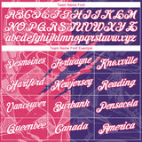 Custom Graffiti Pattern White Purple-Neon Pink Scratch 3D Performance T-Shirt