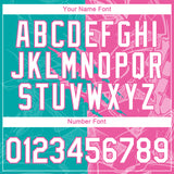 Custom Graffiti Pattern White Aqua-Pink Scratch 3D Performance T-Shirt