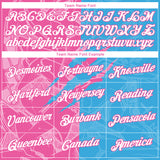 Custom Graffiti Pattern White Sky Blue-Pink Scratch 3D Performance T-Shirt