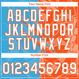 Custom Graffiti Pattern White Sky Blue-Orange Scratch 3D Performance T-Shirt