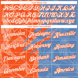 Custom Graffiti Pattern White Light Blue-Orange Scratch 3D Performance T-Shirt