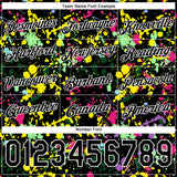 Custom Stitched Graffiti Pattern Black-White 3D Splash Grunge Art Sports Pullover Sweatshirt Hoodie
