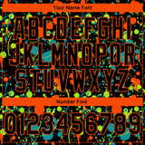 Custom Stitched Graffiti Pattern Black-Orange 3D Splash Grunge Art Sports Pullover Sweatshirt Hoodie