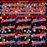 Custom Stitched Graffiti Pattern Red Black-White 3D Splash Grunge Art Sports Pullover Sweatshirt Hoodie