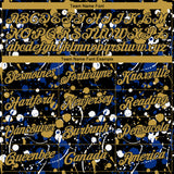 Custom Stitched Graffiti Pattern Old Gold-Black 3D Splash Grunge Art Sports Pullover Sweatshirt Hoodie