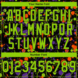 Custom Stitched Graffiti Pattern Neon Green-Black 3D Splash Grunge Art Sports Pullover Sweatshirt Hoodie