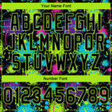 Custom Stitched Graffiti Pattern Black-Neon Green 3D Splash Grunge Art Sports Pullover Sweatshirt Hoodie