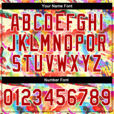 Custom Stitched Graffiti Pattern Red-White 3D Watercolor Grunge Art Sports Pullover Sweatshirt Hoodie