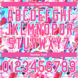 Custom Stitched Graffiti Pattern Pink-White 3D Watercolor Grunge Art Sports Pullover Sweatshirt Hoodie