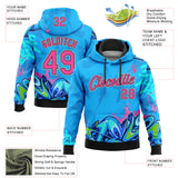 Custom Stitched Graffiti Pattern Pink Black-White 3D Hiphop Abstract Urban Street Art Sports Pullover Sweatshirt Hoodie