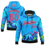 Custom Stitched Graffiti Pattern Pink Black-White 3D Hiphop Abstract Urban Street Art Sports Pullover Sweatshirt Hoodie