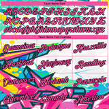 Custom Stitched Graffiti Pattern Pink-Black 3D Abstract Splashes Sports Pullover Sweatshirt Hoodie