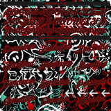 Custom Stitched Graffiti Pattern Black-Red 3D Abstract Grunge Art Sports Pullover Sweatshirt Hoodie