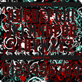 Custom Stitched Graffiti Pattern Black-Red 3D Abstract Grunge Art Sports Pullover Sweatshirt Hoodie