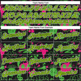 Custom Stitched Graffiti Pattern Neon Green Black-White 3D Abstract Grunge Art Sports Pullover Sweatshirt Hoodie