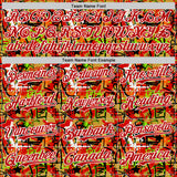 Custom Graffiti Pattern Red-White Splatter Authentic Baseball Jersey