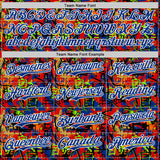 Custom Graffiti Pattern Royal-White Splatter Authentic Baseball Jersey